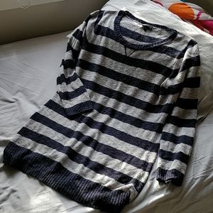 Soft and Cozy Striped Long Sleeve Sweater Dress